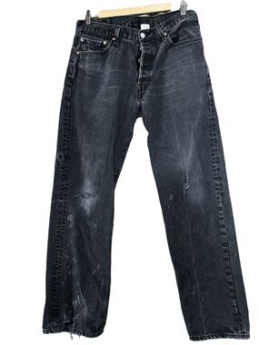 Levi’s 501 Men's Black Washed Straight-Leg Size 34